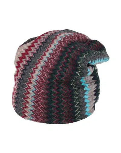 Missoni Man Hat Burgundy Size Onesize Wool In Multi