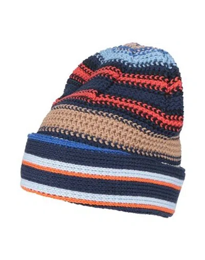 Missoni Man Hat Midnight Blue Size Onesize Wool In Multi