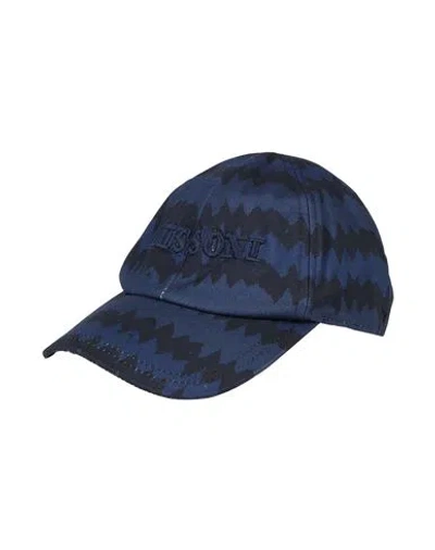 Missoni Man Hat Navy Size Onesize Cotton In Blue