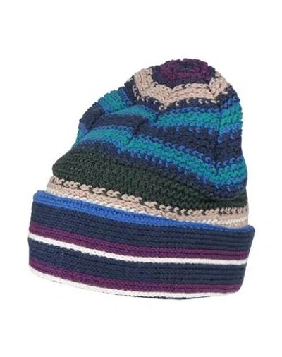 Missoni Man Hat Navy Size Onesize Wool In Blue