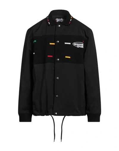 Missoni Man Jacket Black Size Xl Polyester, Cotton