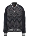 Missoni Panelled-design Bomber Jacket In Blue