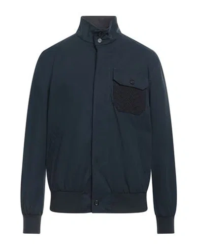 Missoni Man Jacket Navy Size 38 Cotton, Polyamide In Blue