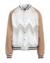 Missoni Chevron-jacquard Towelly Bomber Jacket In Blue