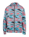 Missoni Man Jacket Turquoise Size Xxl Polyester In Blue