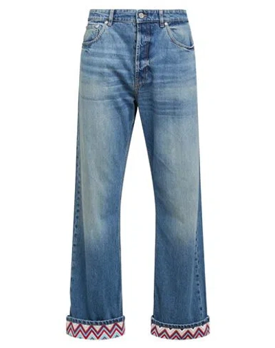 Missoni Man Jeans Blue Size 36 Cotton, Viscose
