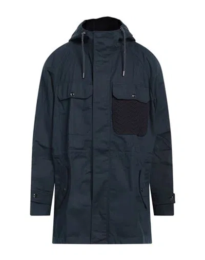 Missoni Man Overcoat & Trench Coat Midnight Blue Size 38 Polyester, Cotton