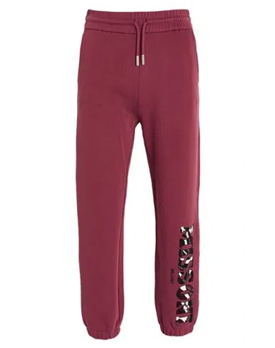 Missoni Man Pants Burgundy Size L Cotton In Red