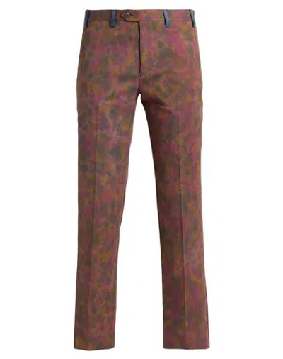 Missoni Man Pants Garnet Size 32 Cotton In Red