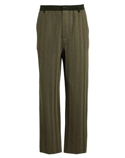 Missoni Man Pants Military Green Size 32 Cotton, Viscose