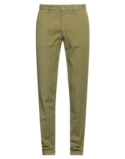 Missoni Man Pants Military Green Size 38 Cotton, Elastane