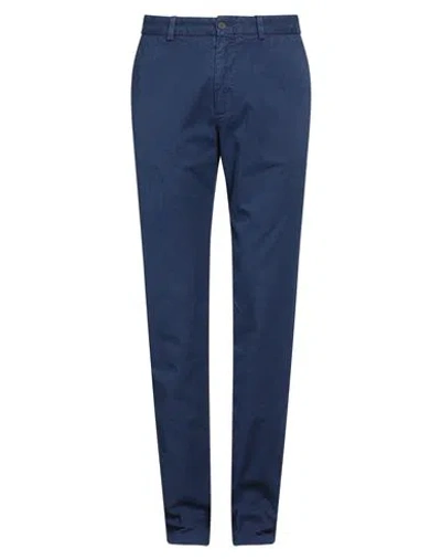 Missoni Man Pants Navy Size 38 Cotton, Elastane