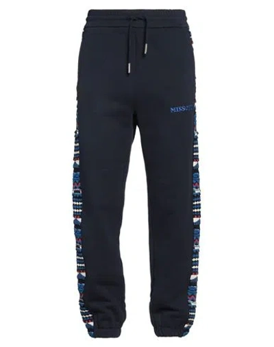 Missoni Cotton Trousers In Blue