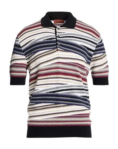 Missoni Man Polo Shirt Beige Size 44 Cotton In Multi