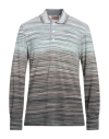 Missoni Man Polo Shirt Camel Size Xxl Cotton In Beige