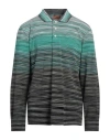 Missoni Man Polo Shirt Turquoise Size Xxl Cotton In Green