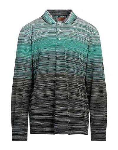 Missoni Man Polo Shirt Light Green Size Xxl Cotton