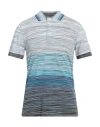 Missoni Man Polo Shirt Light Grey Size Xl Cotton In Multi