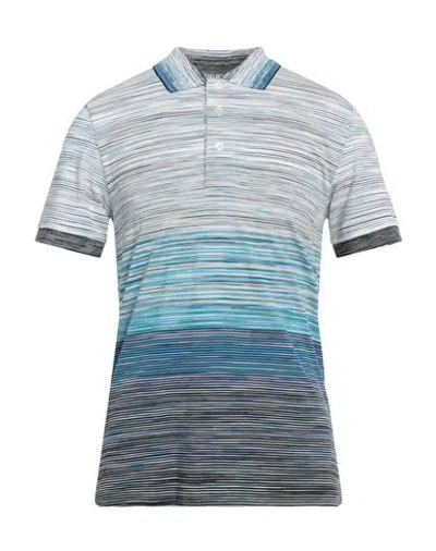 Missoni Man Polo Shirt Light Grey Size Xl Cotton In Multi
