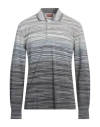Missoni Man Polo Shirt Light Grey Size Xxl Cotton