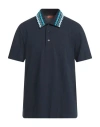 Missoni Man Polo Shirt Navy Size Xl Cotton In Blue
