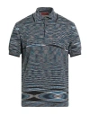 Missoni Man Polo Shirt Purple Size 44 Cotton