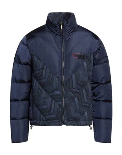 Missoni Man Puffer Navy Blue Size Xl Polyamide