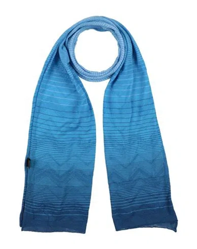 Missoni Man Scarf Azure Size - Cotton In Blue