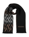 Missoni Man Scarf Black Size - Wool In Brown