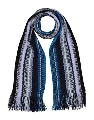 Missoni Man Scarf Black Size - Wool, Acrylic In Blue