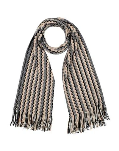 Missoni Man Scarf Black Size - Wool, Acrylic In Gray