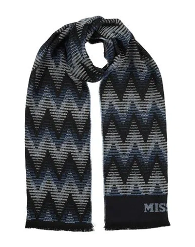 Missoni Man Scarf Black Size - Wool, Acrylic In Multi