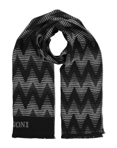 Missoni Man Scarf Black Size - Wool, Acrylic