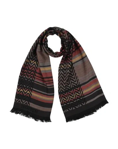 Missoni Man Scarf Dark Brown Size - Wool In Multi