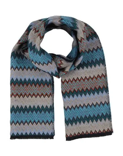 Missoni Man Scarf Deep Teal Size - Wool In Multi
