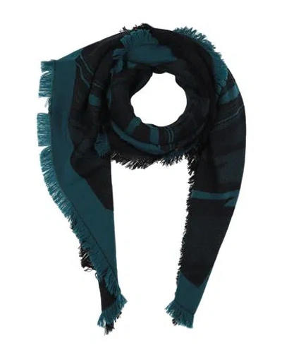 Missoni Man Scarf Deep Teal Size - Wool In Blue
