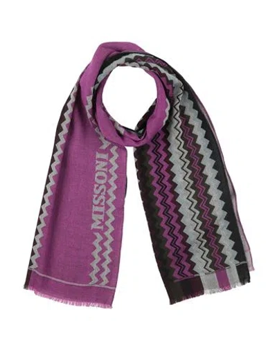 Missoni Man Scarf Fuchsia Size - Wool In Pink