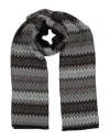 Missoni Man Scarf Grey Size - Wool, Acrylic In Brown