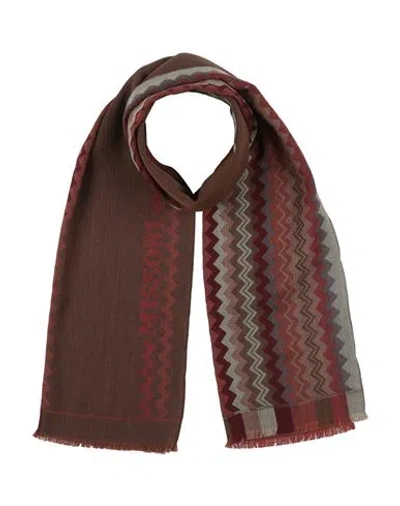 Missoni Man Scarf Khaki Size - Wool In Sand