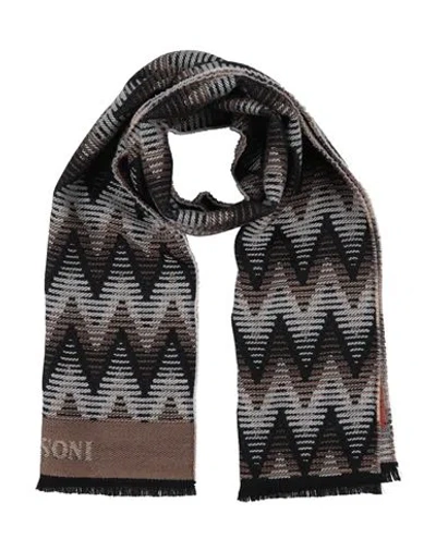 Missoni Man Scarf Light Brown Size - Wool In Gray