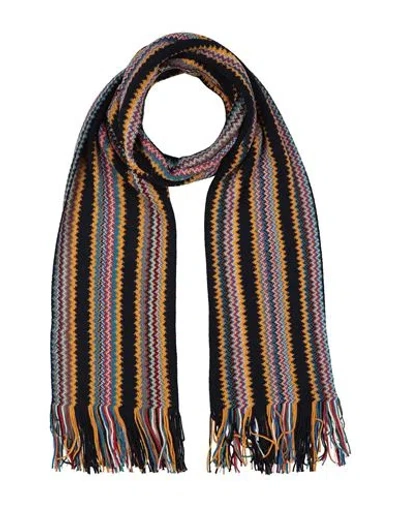 Missoni Man Scarf Marigold Size - Wool, Acrylic In Brown