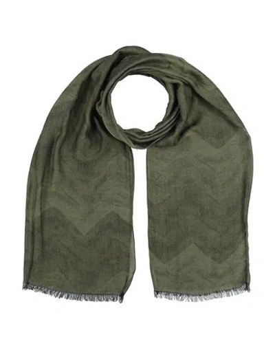 Missoni Man Scarf Military Green Size - Cotton, Modal In Multi