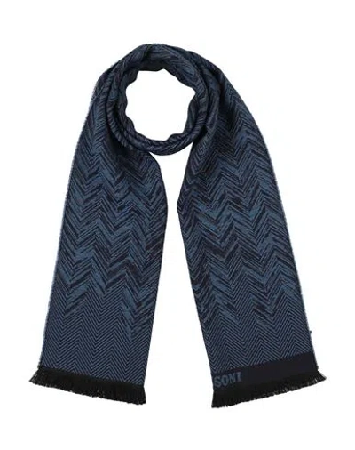 Missoni Man Scarf Navy Size - Wool, Acrylic In Blue