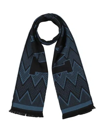 Missoni Man Scarf Navy Size - Wool, Acrylic In Blue