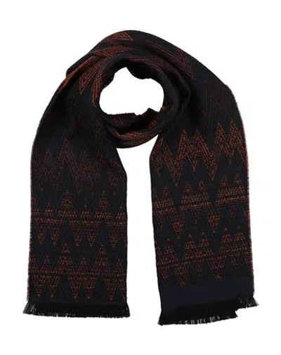 Missoni Man Scarf Navy Size - Wool, Acrylic In Blue
