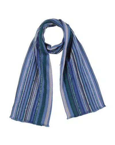 Missoni Man Scarf Slate Blue Size - Virgin Wool, Synthetic Fibers, Viscose, Mohair Wool, Silk