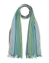 Missoni Man Scarf Turquoise Size - Cotton In Blue