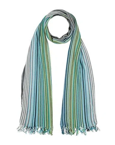 Missoni Man Scarf Turquoise Size - Cotton In Blue