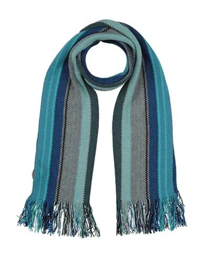 Missoni Man Scarf Turquoise Size - Wool, Acrylic In Brown