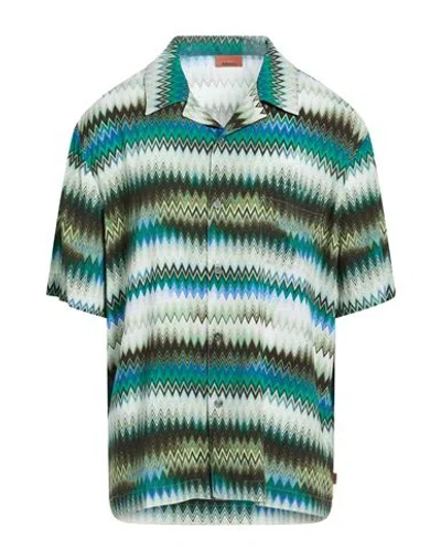 Missoni Man Shirt Green Size L Viscose